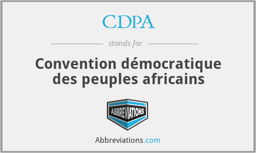 CDPA - Convention démocratique des peuples africains