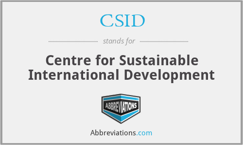 CSID - Centre for Sustainable International Development