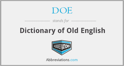 DOE - Dictionary of Old English