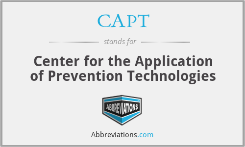 CAPT - Center for the Application of Prevention Technologies