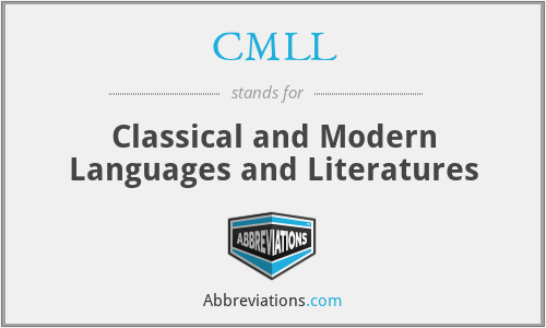 CMLL - Classical and Modern Languages and Literatures