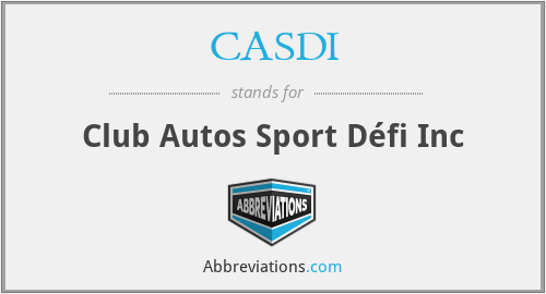 CASDI - Club Autos Sport Défi Inc