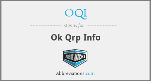 OQI - Ok Qrp Info
