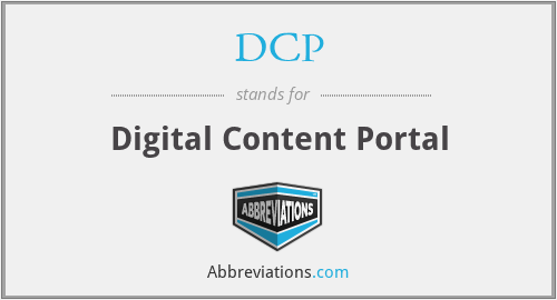 DCP - Digital Content Portal