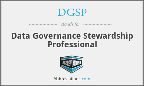 DGSP - Data Governance Stewardship Professional