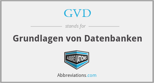 GVD - Grundlagen von Datenbanken