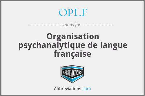 OPLF - Organisation psychanalytique de langue française
