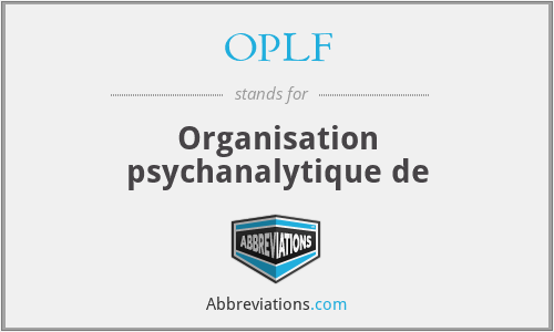 OPLF - Organisation psychanalytique de