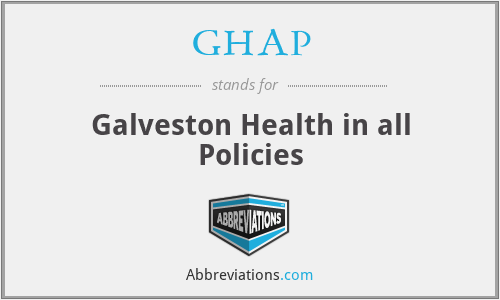 GHAP - Galveston Health in all Policies