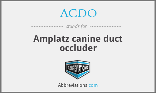 ACDO - Amplatz canine duct occluder