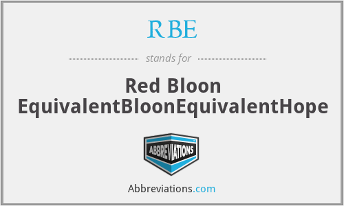RBE - Red Bloon EquivalentBloonEquivalentHope