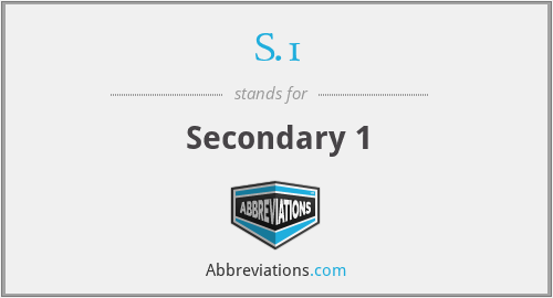 S.1 - Secondary 1