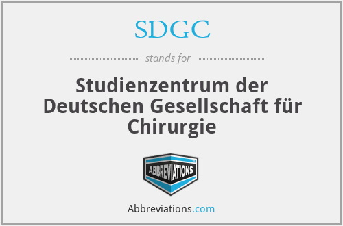 SDGC - Studienzentrum der Deutschen Gesellschaft für Chirurgie