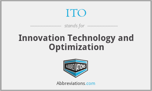 ITO - Innovation Technology and Optimization
