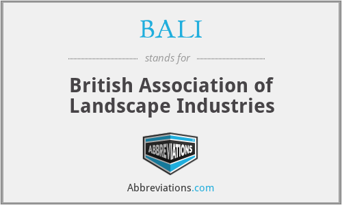 BALI - British Association of Landscape Industries