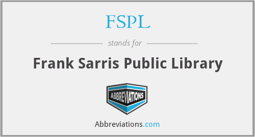 FSPL - Frank Sarris Public Library