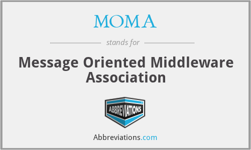 MOMA - Message Oriented Middleware Association