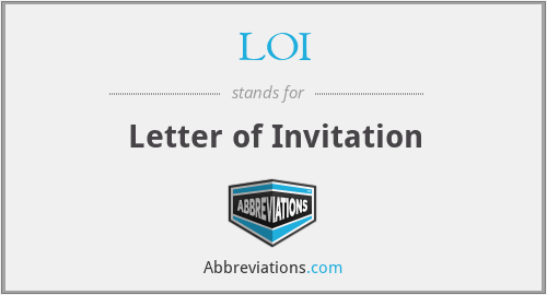 LOI - Letter of Invitation