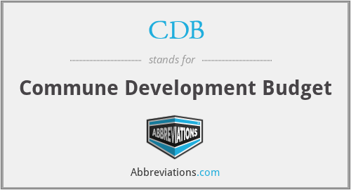CDB - Commune Development Budget