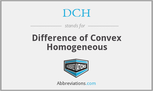 DCH - Difference of Convex Homogeneous