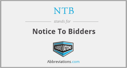 NTB - Notice To Bidders