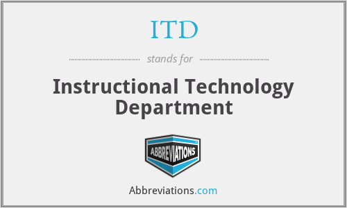 ITD - Instructional Technology Department