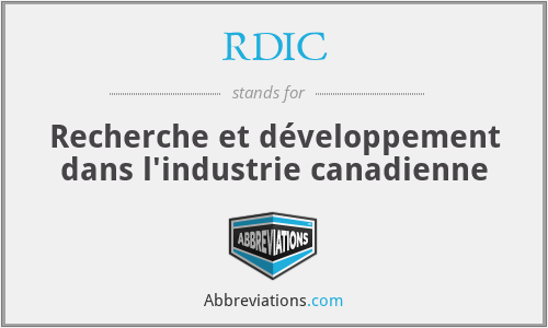 RDIC - Recherche et développement dans l'industrie canadienne