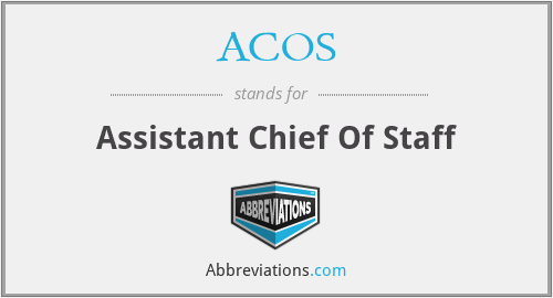 ACOS - Assistant Chief Of Staff