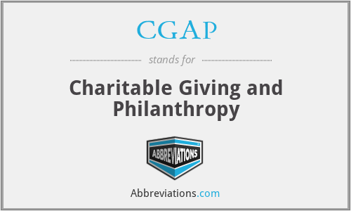 CGAP - Charitable Giving and Philanthropy