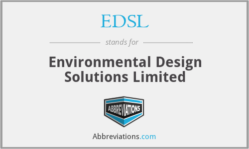 EDSL - Environmental Design Solutions Limited