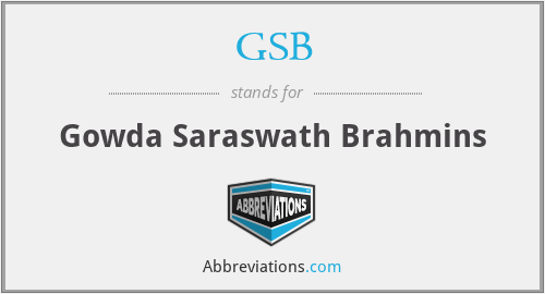 GSB - Gowda Saraswath Brahmins