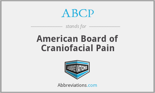 ABCP - American Board of Craniofacial Pain