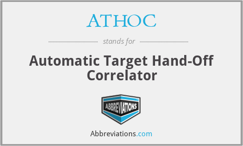 ATHOC - Automatic Target Hand-Off Correlator