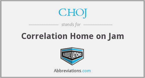 CHOJ - Correlation Home on Jam