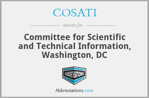 COSATI - Committee for Scientific and Technical Information, Washington, DC