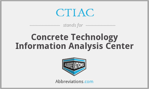 CTIAC - Concrete Technology Information Analysis Center