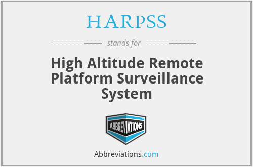 HARPSS - High Altitude Remote Platform Surveillance System