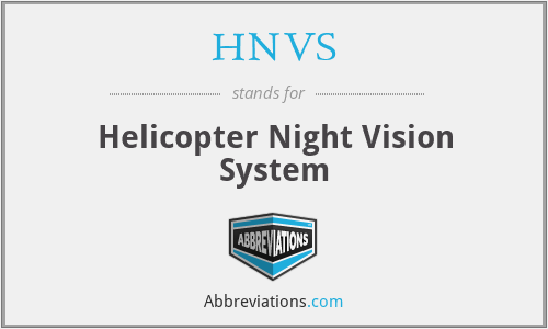 HNVS - Helicopter Night Vision System