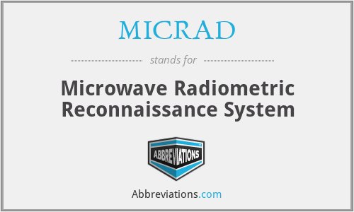 MICRAD - Microwave Radiometric Reconnaissance System
