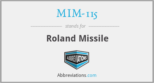 MIM-115 - Roland Missile