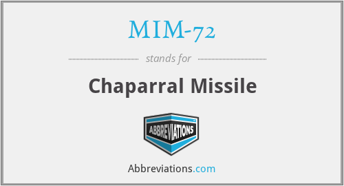 MIM-72 - Chaparral Missile
