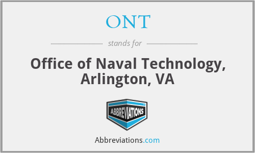 ONT - Office of Naval Technology, Arlington, VA