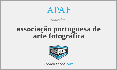 APAF - associação portuguesa de arte fotográfica