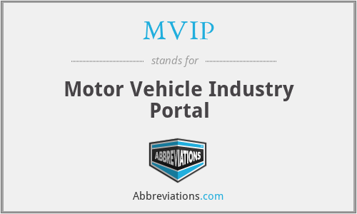 MVIP - Motor Vehicle Industry Portal
