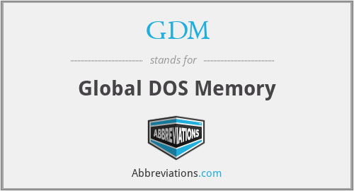 GDM - Global DOS Memory