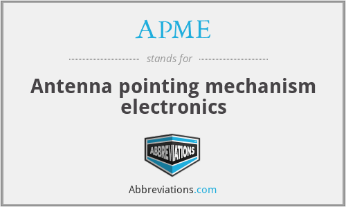 APME - Antenna pointing mechanism electronics