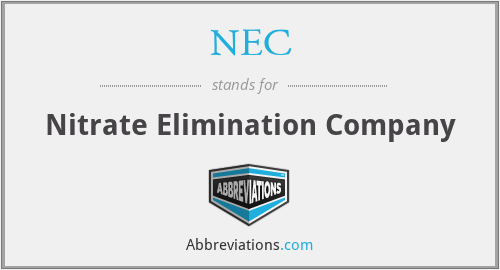 NEC - Nitrate Elimination Company
