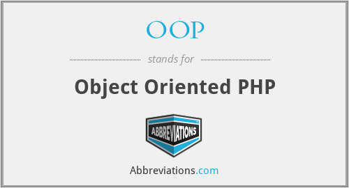 OOP - Object Oriented PHP
