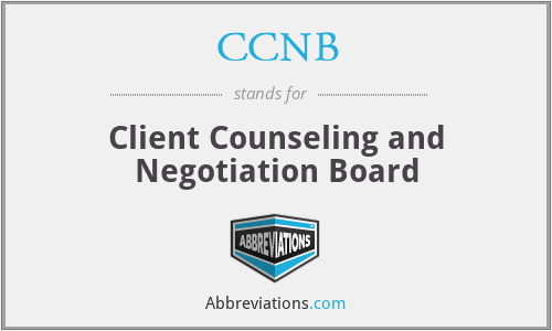 CCNB - Client Counseling and Negotiation Board