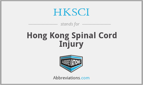 HKSCI - Hong Kong Spinal Cord Injury